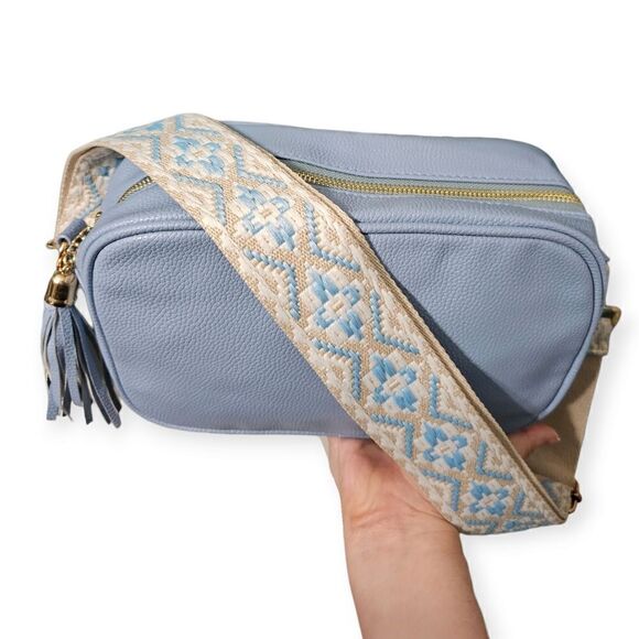 "The Sunday Bruncher" Blue Crush Margarita Camera Style Crossbody Bag - Picture 13 of 15